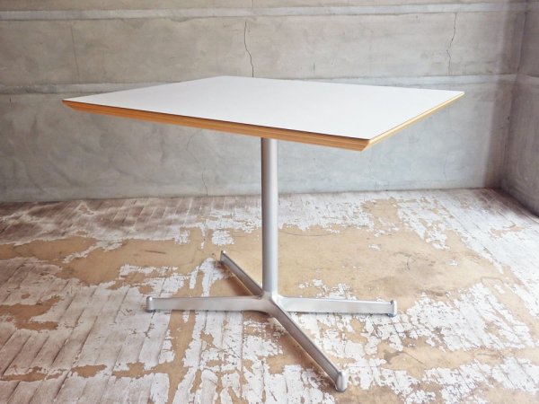 ディーアンドデパートメント D&DEPARTMENT カフェテーブル Cafe Table クロームメッキ X脚 ミッドセンチュリー B♪