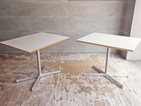 ディーアンドデパートメント D&DEPARTMENT カフェテーブル Cafe Table クロームメッキ X脚 ミッドセンチュリー B♪