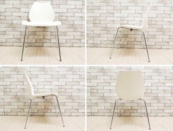 カルテル Kartell マウイチェア Maui chair ホワイト ヴィコ・マジストレッティ デザイン スタッキング A ●