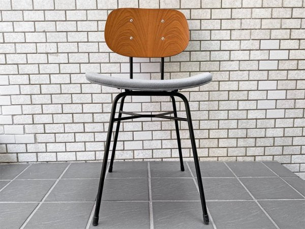 グラフ graf プランクトンチェア Plankton chair H ダイニングチェア チーク材×スチール脚 ファブリックシート ポルトグレー インダストリアルデザイン A ■