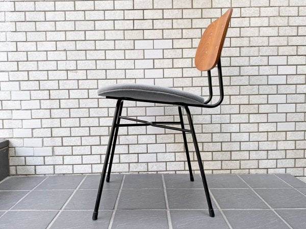 グラフ graf プランクトンチェア Plankton chair H ダイニングチェア チーク材×スチール脚 ファブリックシート ポルトグレー インダストリアルデザイン A ■