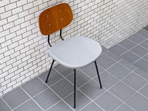 グラフ graf プランクトンチェア Plankton chair H ダイニングチェア チーク材×スチール脚 ファブリックシート ポルトグレー インダストリアルデザイン A ■