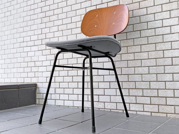 グラフ graf プランクトンチェア Plankton chair H ダイニングチェア チーク材×スチール脚 ファブリックシート ポルトグレー インダストリアルデザイン A ■