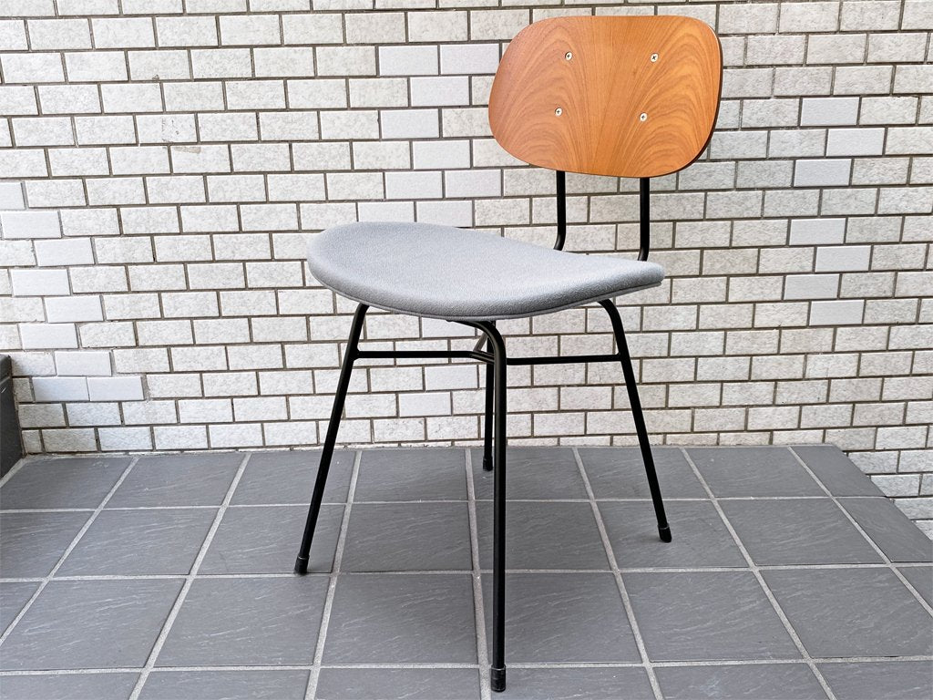 グラフ graf プランクトンチェア Plankton chair H ダイニングチェア チーク材×スチール脚 ファブリックシート ポルトグレー インダストリアルデザイン B ■