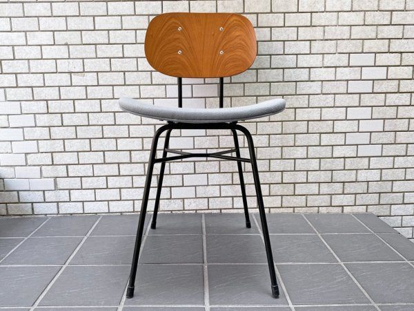 グラフ graf プランクトンチェア Plankton chair H ダイニングチェア チーク材×スチール脚 ファブリックシート ポルトグレー インダストリアルデザイン B ■