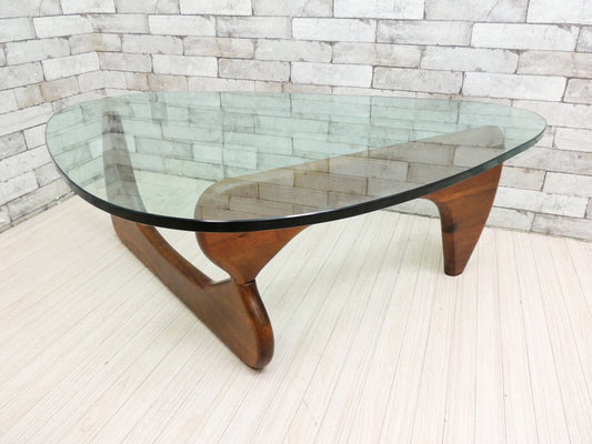 イサムノグチ Isamu Noguchi コーヒーテーブル Coffee Table ガラス天板厚19mm リプロダクト品 デザイナーズ家具 名作 ●