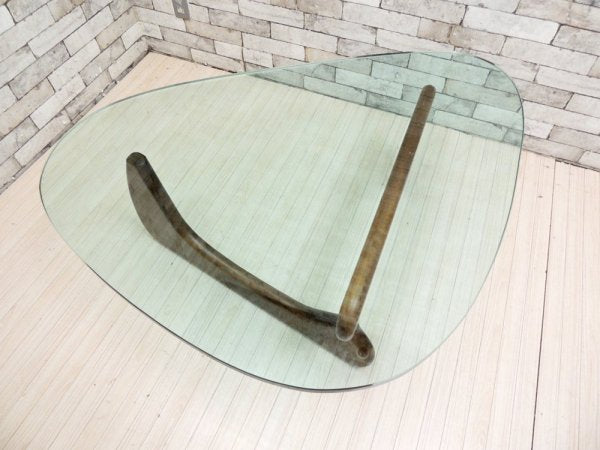 イサムノグチ Isamu Noguchi コーヒーテーブル Coffee Table ガラス天板厚19mm リプロダクト品 デザイナーズ家具 名作 ●