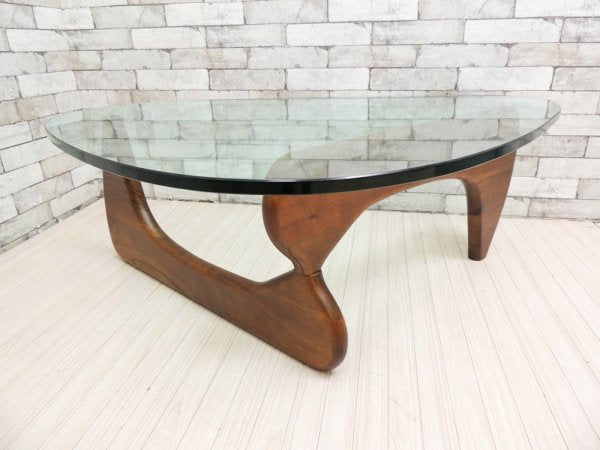 イサムノグチ Isamu Noguchi コーヒーテーブル Coffee Table ガラス天板厚19mm リプロダクト品 デザイナーズ家具 名作 ●