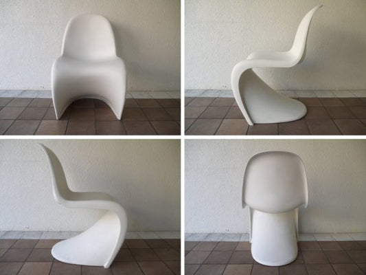 ヴィトラ vitra. パントンチェア Panton Chair ホワイト ヴェルナー・パントン Panton ミッドセンチュリーモダン 名作チェア スペースエイジ 定価￥36,300- 伊製 ◇