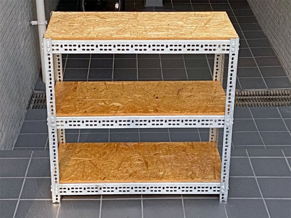 リオン LYON アングルシェルフ ANGLE SHELF w85cm パシフィックファニチャーサービス P.F.S 取扱 ガレージ 店舗什器 3段 ■