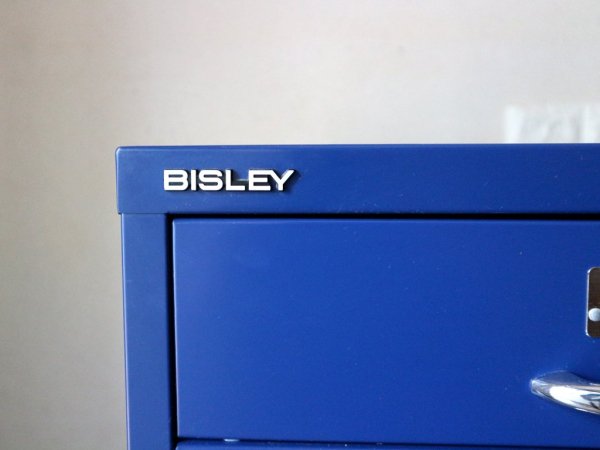 ビスレー BISLEY ベーシック BASIC Fシリーズ 1F3 ファイリングキャビネット ブルー ノーマルベース 抽斗4杯 カギ付き ペントレイ付 オフィス家具 英国 ◎