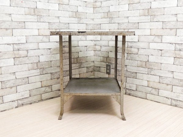 インダストリアルスタイル Industrial Style ストーンタイルトップ × アイアンフレーム スクエア デスク ワークテーブル 作業台 ●