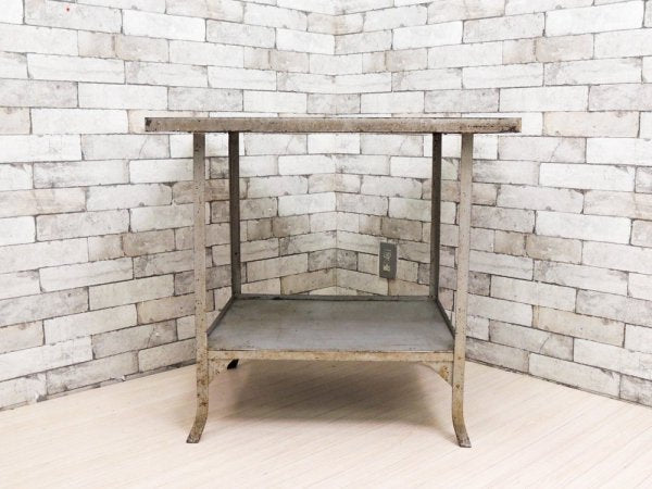 インダストリアルスタイル Industrial Style ストーンタイルトップ × アイアンフレーム スクエア デスク ワークテーブル 作業台 ●