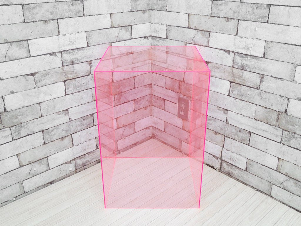 ポストモダン アクリル製 スクエアボックス 花台 飾り台 店舗什器 ●