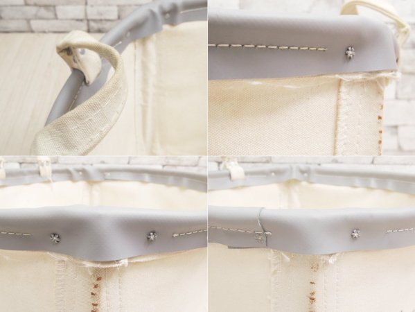 スチールキャンバスバスケット STEELE CANVAS BASKET ラウンドキャリーバスケット ROUND CARRY BASKET ステンシル 収納家具 工業系 インダストリアル ●
