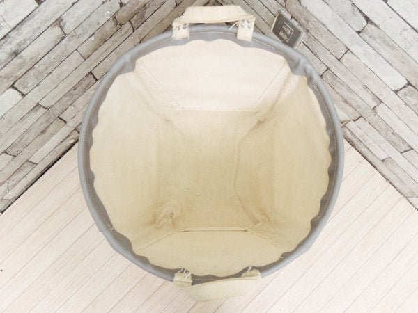 スチールキャンバスバスケット STEELE CANVAS BASKET ラウンドキャリーバスケット ROUND CARRY BASKET ステンシル 収納家具 工業系 インダストリアル ●