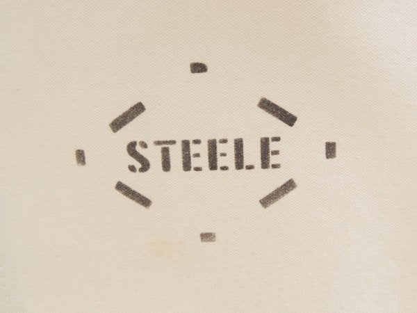 スチールキャンバスバスケット STEELE CANVAS BASKET ラウンドキャリーバスケット ROUND CARRY BASKET ステンシル 収納家具 工業系 インダストリアル ●