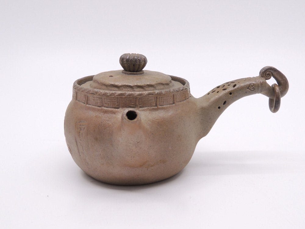 立花龍昇 造 萬古焼 茶注 急須 茶器 共箱付き ●