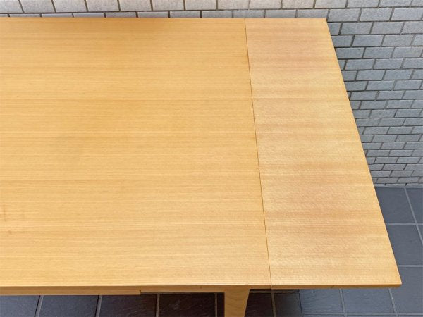 無印良品 MUJI エクステンション EXダイニングテーブル 伸長式 ブナ材 ナチュラル 廃盤 ■