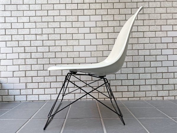 ハーマンミラー Herman Miller サイドシェルチェア 現行FRP製 キャッツクレイドルベース ホワイト C&R イームズ DSR ミッドセンチュリー ■