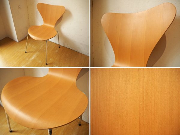 フリッツ ハンセン Fritz Hansen 正規品 セブンチェア SEVEN ビーチ材 1997年 ナチュラルウッド アルネ・ヤコブセン A ★