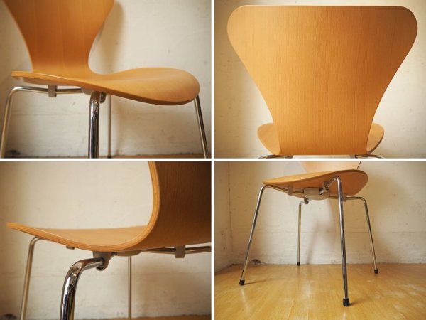 フリッツ ハンセン Fritz Hansen 正規品 セブンチェア SEVEN ビーチ材 1997年 ナチュラルウッド アルネ・ヤコブセン A ★