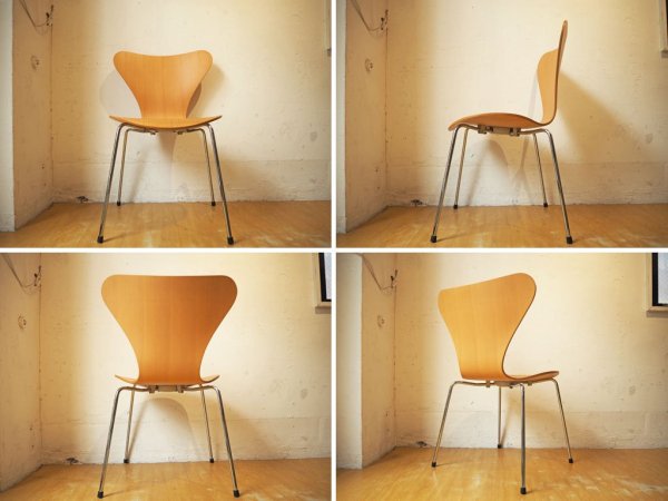 フリッツ ハンセン Fritz Hansen 正規品 セブンチェア SEVEN ビーチ材 1997年 ナチュラルウッド アルネ・ヤコブセン B ★