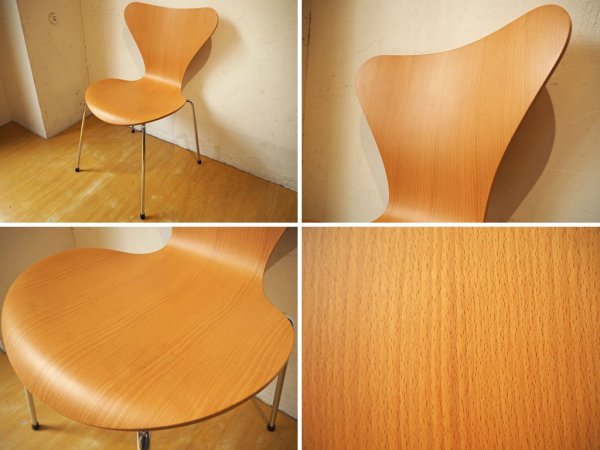 フリッツ ハンセン Fritz Hansen 正規品 セブンチェア SEVEN ビーチ材 1997年 ナチュラルウッド アルネ・ヤコブセン B ★