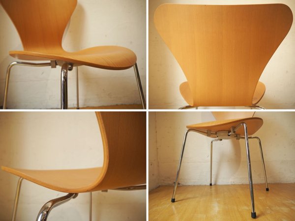 フリッツ ハンセン Fritz Hansen 正規品 セブンチェア SEVEN ビーチ材 1997年 ナチュラルウッド アルネ・ヤコブセン B ★