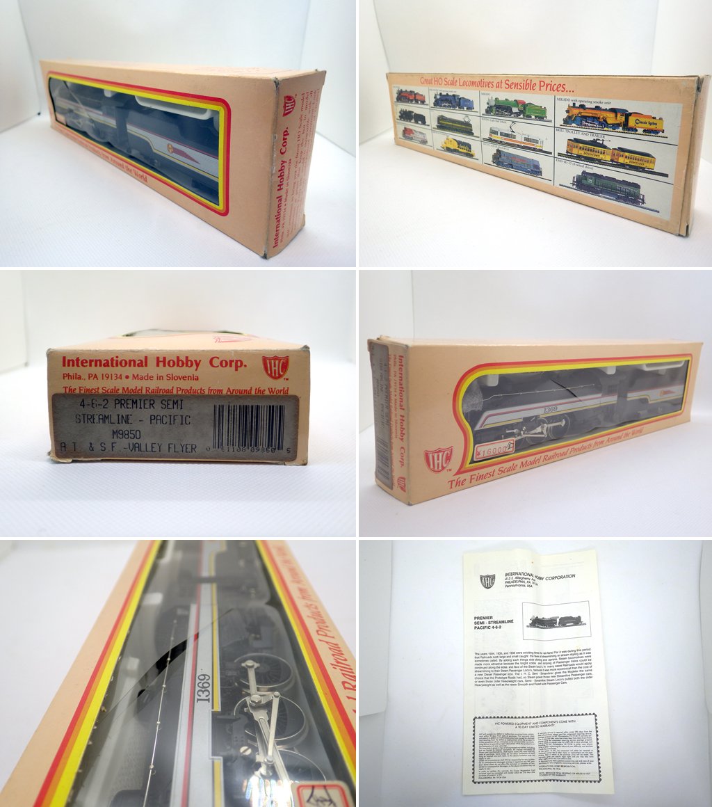 IHC International Hobby Corp. M9850 4-6-2 SEMI-STREAMLINE PACIFIC SF1369  HO ゲージ 鉄道模型 箱付き ♪