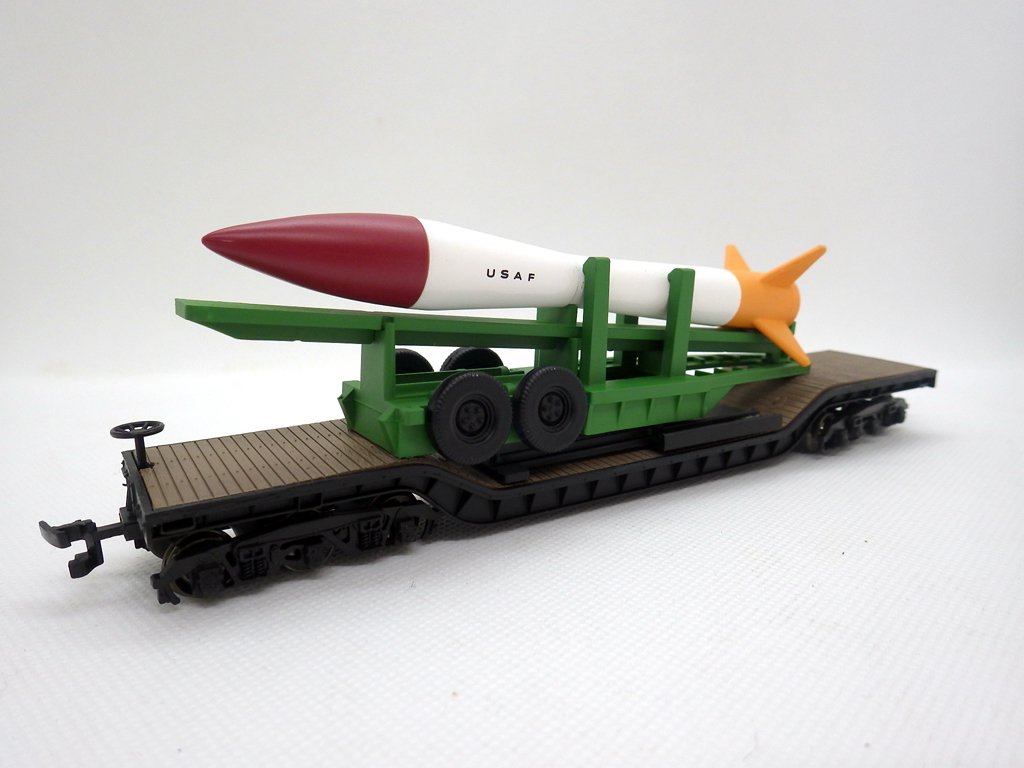 バックマン BACMANN 18347 Rolling Stock CENTER DEPRESSED FLAT CAR WITH MISSLE USAF HOゲージ 箱付き ♪