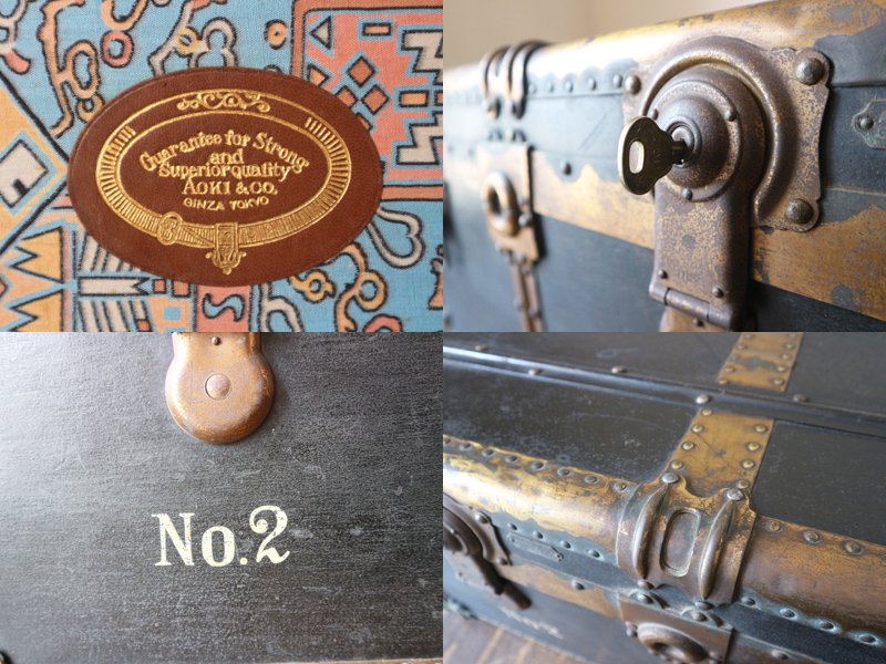 ビンテージ トランク Vintage trunk トランクケース アンティーク 店舗什器 ディスプレイ ◎