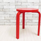 アルテック Artek スツール60 Stool60 ラッカーレッド 3本脚 アルヴァ アアルト 2013年 80周年シール付 ●