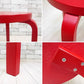 アルテック Artek スツール60 Stool60 ラッカーレッド 3本脚 アルヴァ アアルト 2013年 80周年シール付 ●