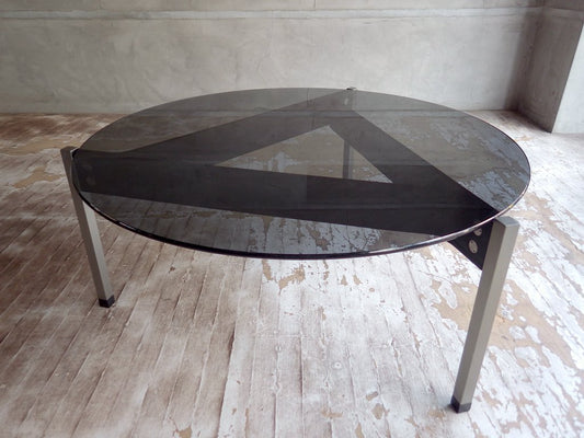 マシンエイジ Machine Age トライアングルテーブル Triangle Table スモーク ガラステーブル 長大作 希少 ♪