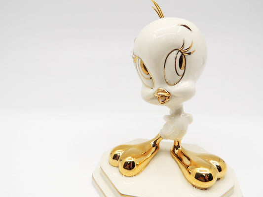 レノックス LENOX トゥイーティー Tweety オブジェ 陶器 金彩 LOONEY TUNES 元箱付き ●