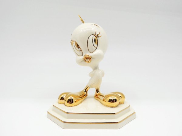 レノックス LENOX トゥイーティー Tweety オブジェ 陶器 金彩 LOONEY TUNES 元箱付き ●