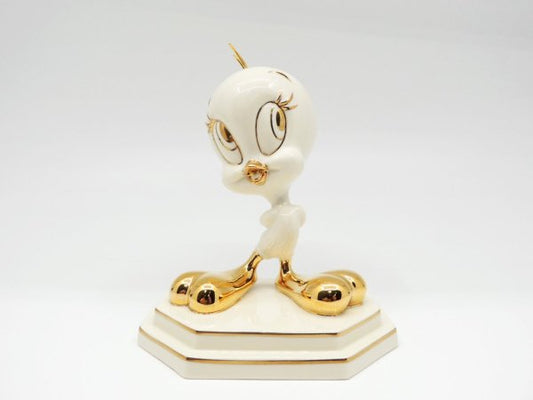 レノックス LENOX トゥイーティー Tweety オブジェ 陶器 金彩 LOONEY TUNES 元箱付き ●