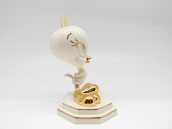 レノックス LENOX トゥイーティー Tweety オブジェ 陶器 金彩 LOONEY TUNES 元箱付き ●