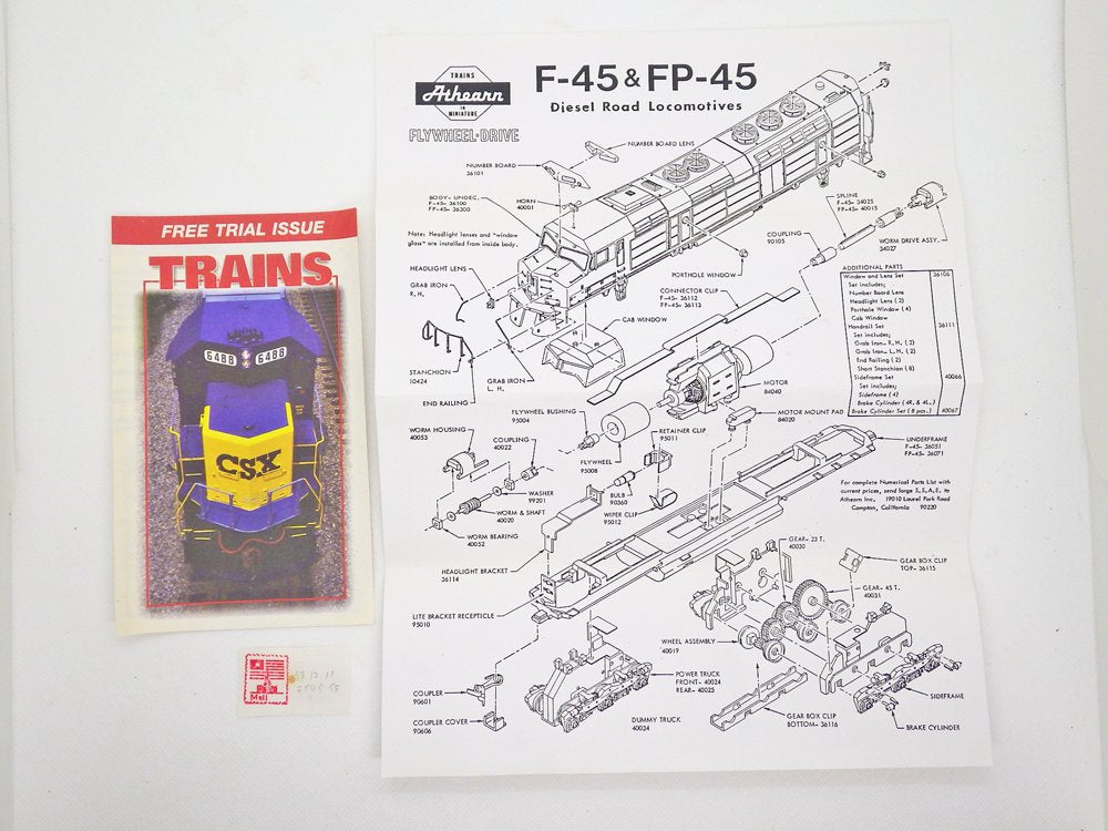 アサーン Athern 鉄道模型 3625 3303 箱付き 2点 セット C ♪