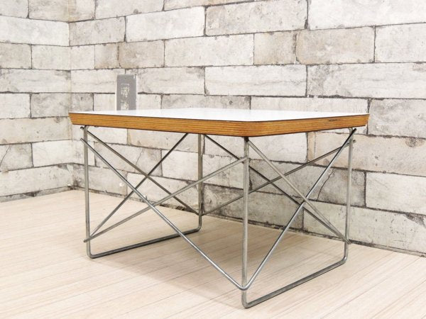 ハーマンミラー Herman Miller LTRT イームズ ワイヤーベース ローテーブル Eames Wire Base Low Table ホワイト ミッドセンチュリー ●