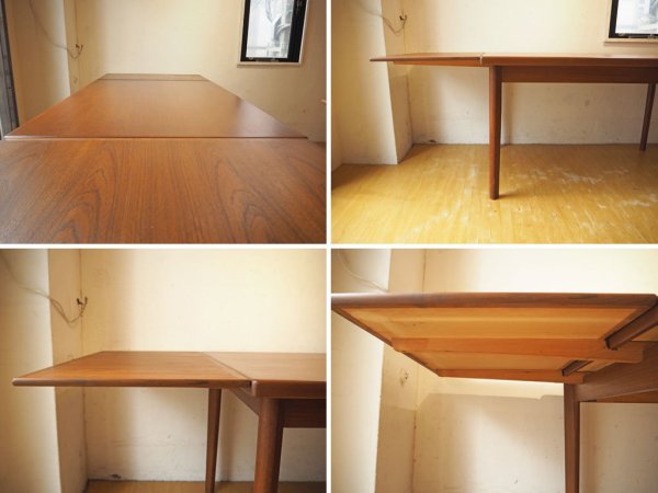 デンマーク ビンテージ チーク材　エクステンションダイニングテーブル Teak Extension dining table DENMARK 北欧 ★