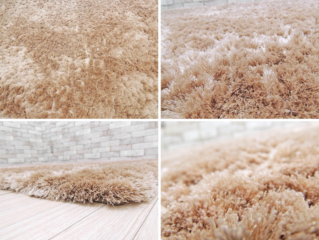 スプリングヴァレー SPRING VALLEY シャギー ラグ 絨毯 カーペット マット 200×140 無地 ベージュ 参考価格 : \78,400- ●
