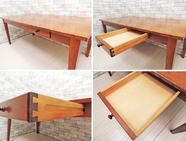 パシフィックファニチャーサービス PACIFIC FURNITURE SERVICE P.F.S ミッションテーブル Mission Table ダイニングテーブル カバ無垢材 抽斗1杯 ●