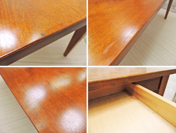 パシフィックファニチャーサービス PACIFIC FURNITURE SERVICE P.F.S ミッションテーブル Mission Table ダイニングテーブル カバ無垢材 抽斗1杯 ●