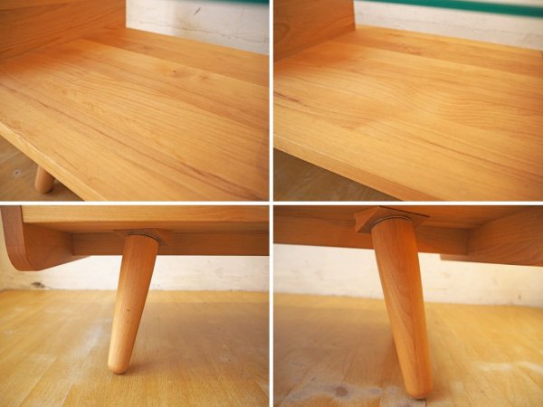 モモナチュラル momonatural コモ COMO コーヒーテーブル ローテーブル ガラス天板 アルダー材 W90cm ★