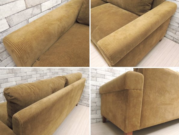 トラックファニチャー TRUCK FURNITURE FK ソファ 3人掛け FK SOFA 3-SEATER ウォールナット無垢材 コーデュロイ ●