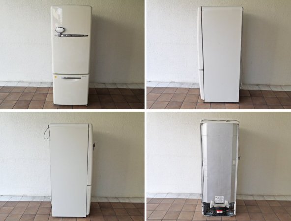 ナショナル National ウィル WiLL フリッジ ・ミニ FRIDGE mini 冷凍冷蔵庫 ホワイト 2004年製 162L NR-B162R 廃番 ノスタルジック ◇