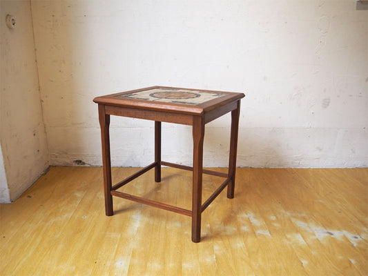 TOFTEN mobelfabrikke チーク材 タイルトップ サイドテーブル Side table 60's 北欧 ビンテージ ★