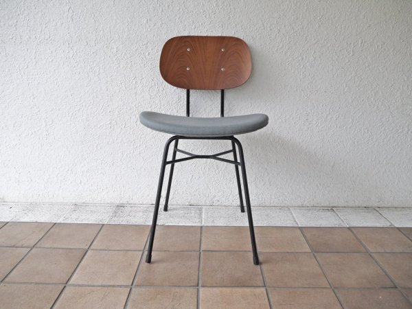 グラフ graf プランクトンチェア Plankton chair H ダイニングチェア チーク材×スチール脚 ファブリックシート ポルトグレー インダストリアルデザイン A ◇